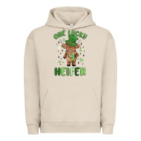 Pigment French Oak one lucky heifer Urban Hoodie - MaliasSmallBusiness