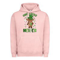 Pigment Salmon one lucky heifer Urban Hoodie - MaliasSmallBusiness