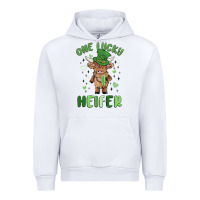 White one lucky heifer Urban Hoodie - MaliasSmallBusiness