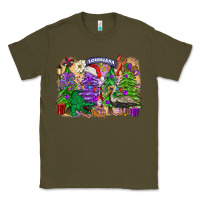 Army Green christmas louisiana mardi gras trees Classic Tee - FaDigitalArtStudio