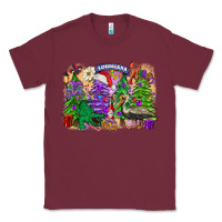 Burgundy christmas louisiana mardi gras trees Classic Tee - FaDigitalArtStudio