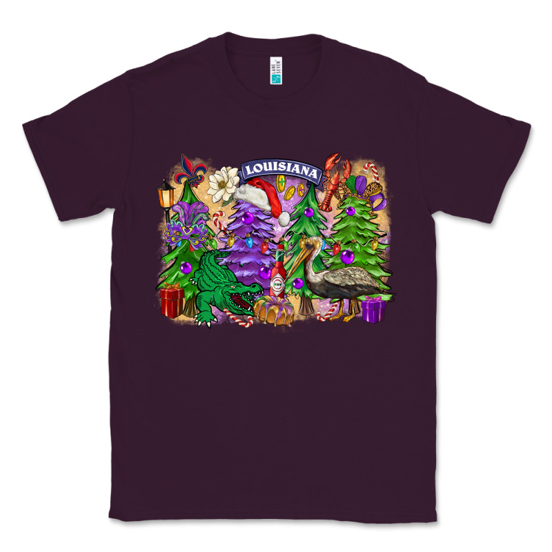 Christmas Louisiana Mardi Gras Trees Classic Tee by FaDigitalArtStudio | Teevron