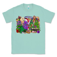 Seafoam christmas louisiana mardi gras trees Classic Tee - FaDigitalArtStudio