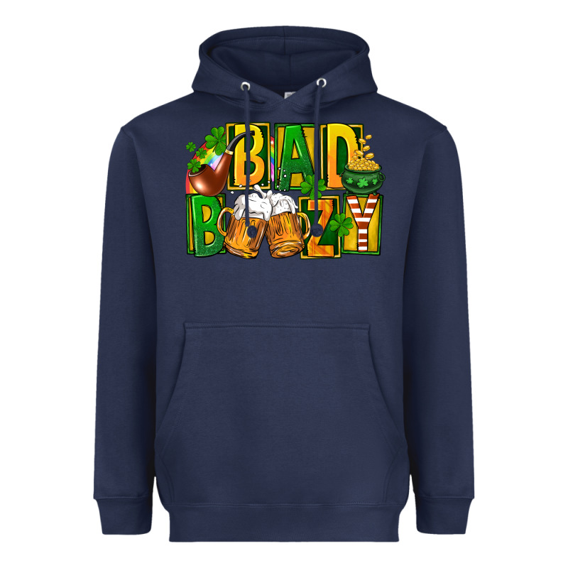 Bad Boozy St Patricks Heavyweight Hoodie by FaDigitalArtStudio | Teevron