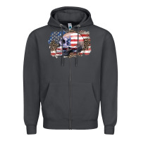 American Skull Zipper Hoodie | Teevron