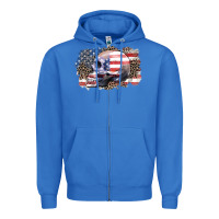 True Royal american skull Zipper Hoodie - Zillion Design Studio