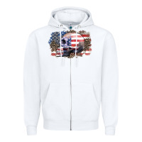 White american skull Zipper Hoodie - Zillion Design Studio