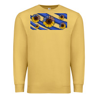 Antique Gold american flag sunflowers 16oz libbey cup Premium Sweatshirt - HRA Design Shop