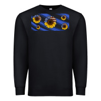 Black american flag sunflowers 16oz libbey cup Premium Sweatshirt - HRA Design Shop
