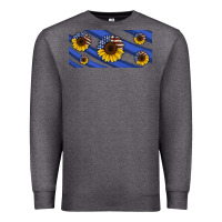 Charcoal Heather american flag sunflowers 16oz libbey cup Premium Sweatshirt - HRA Design Shop