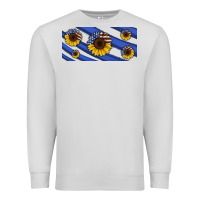 Dove Grey american flag sunflowers 16oz libbey cup Premium Sweatshirt - HRA Design Shop