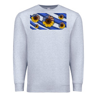 Heather Grey american flag sunflowers 16oz libbey cup Premium Sweatshirt - HRA Design Shop