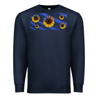 Navy american flag sunflowers 16oz libbey cup Premium Sweatshirt - HRA Design Shop