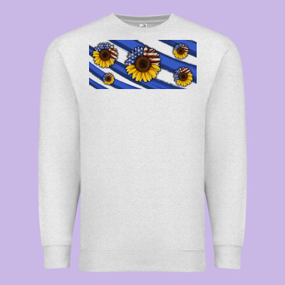 American Flag Sunflowers 16oz Libbey Cup Premium Sweatshirt Designed By Hra Design Shop
