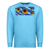 Ocean Blue american flag sunflowers 16oz libbey cup Premium Sweatshirt - HRA Design Shop
