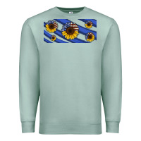 Seafoam american flag sunflowers 16oz libbey cup Premium Sweatshirt - HRA Design Shop
