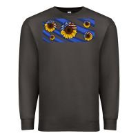 Smoke american flag sunflowers 16oz libbey cup Premium Sweatshirt - HRA Design Shop