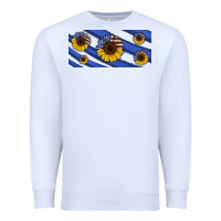 White american flag sunflowers 16oz libbey cup Premium Sweatshirt - HRA Design Shop
