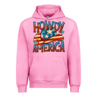 Fuchsia Pink howdy america Urban Hoodie - MaliasSmallBusiness