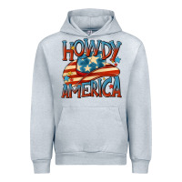 Heather Grey howdy america Urban Hoodie - MaliasSmallBusiness