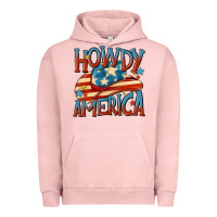 Pigment Salmon howdy america Urban Hoodie - MaliasSmallBusiness