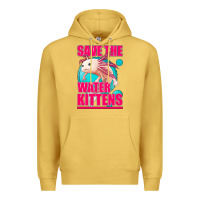 Antique Gold save the water kittens axolotl Premium Hoodie - Jasminsmagicworld