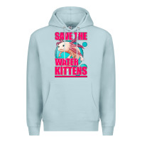 Blue Mist save the water kittens axolotl Premium Hoodie - Jasminsmagicworld