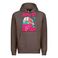 Coffee save the water kittens axolotl Premium Hoodie - Jasminsmagicworld