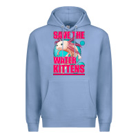 Colony Blue save the water kittens axolotl Premium Hoodie - Jasminsmagicworld