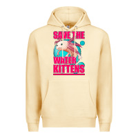 Pina Colada save the water kittens axolotl Premium Hoodie - Jasminsmagicworld