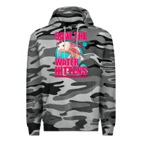 Slate Camo save the water kittens axolotl Premium Hoodie - Jasminsmagicworld