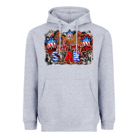 Heather Grey Oh my stars chicken 4th of july Heavyweight Hoodie - CowGirlArtShop