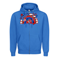 True Royal American rainbow Zipper Hoodie - Zillion Design Studio