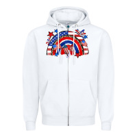 White American rainbow Zipper Hoodie - Zillion Design Studio