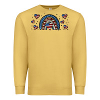 Antique Gold american flag rainbow 16oz libbey cup Premium Sweatshirt - HRA Design Shop