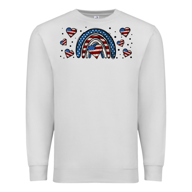 American Flag Rainbow 16oz Libbey Cup Premium Sweatshirt by HRA Design Shop | Teevron