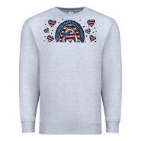 Heather Grey american flag rainbow 16oz libbey cup Premium Sweatshirt - HRA Design Shop
