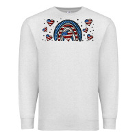 Oatmeal Heather american flag rainbow 16oz libbey cup Premium Sweatshirt - HRA Design Shop