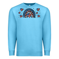 Ocean Blue american flag rainbow 16oz libbey cup Premium Sweatshirt - HRA Design Shop