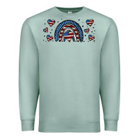 Seafoam american flag rainbow 16oz libbey cup Premium Sweatshirt - HRA Design Shop