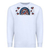 White american flag rainbow 16oz libbey cup Premium Sweatshirt - HRA Design Shop