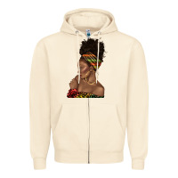 Sandshell afro black woman profile juneteenth Zipper Hoodie - texasbilliewilder