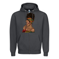 Smoke afro black woman profile juneteenth Zipper Hoodie - texasbilliewilder