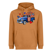 Meerkat 4th of July American flag truck Heavyweight Hoodie - Neo Western