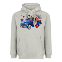 Moon Dust 4th of July American flag truck Heavyweight Hoodie - Neo Western