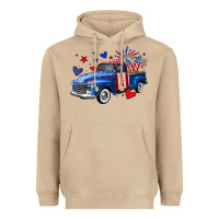 Mushroom 4th of July American flag truck Heavyweight Hoodie - Neo Western