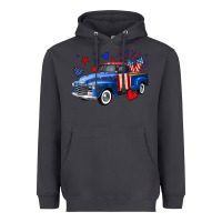 Smoke 4th of July American flag truck Heavyweight Hoodie - Neo Western