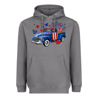 Storm 4th of July American flag truck Heavyweight Hoodie - Neo Western