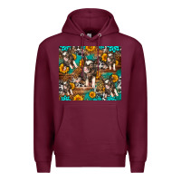 Burgundy Western Pigs Premium Hoodie - LillyAllenDesigns