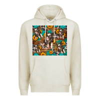 Oatmeal Heather Western Pigs Premium Hoodie - LillyAllenDesigns